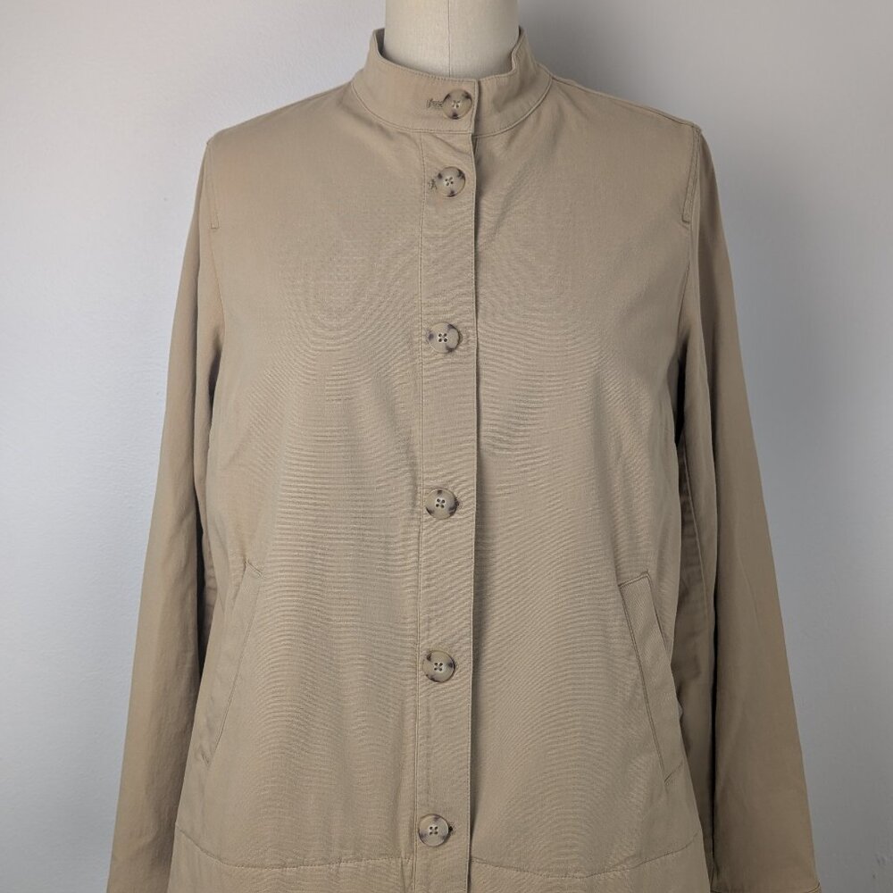 Lightweight Tan Jacket XS Cotton Anorak Neutral Casual Women's Outerwear